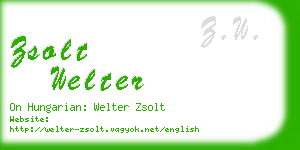 zsolt welter business card